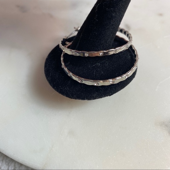 Guess Jewelry - Guess hoops silver metal earrings, new